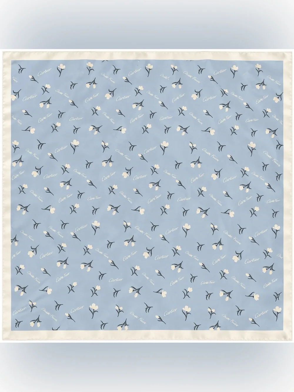 Elisabetta Franchi floral print elegant scarf square size 90x90 satin twill